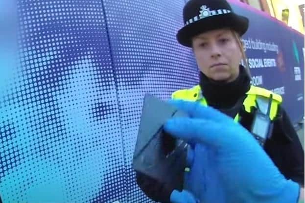 A still from the police body-cam footage.