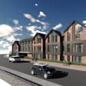 An artist's impression of how the completed flats will look.