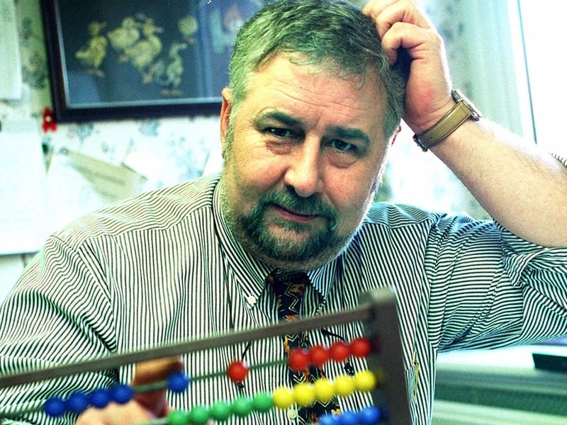 Revoe School  headteacher Bill Horsley tries to balance his books in 1997