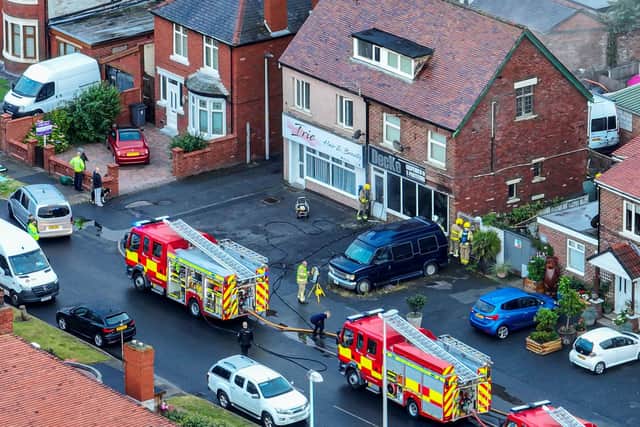 Fire crews at the scene of the fire in Harrington Avenue, South Shore on Thursday morning (June 30). Pic credit: JC Photography