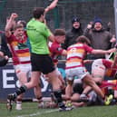 Tom Grimes scored three of Fylde's tries on Saturday Picture: Chris Farrow/Fylde RFC