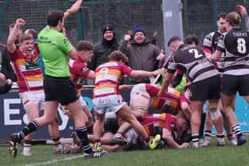 Tom Grimes scored three of Fylde's tries on Saturday Picture: Chris Farrow/Fylde RFC