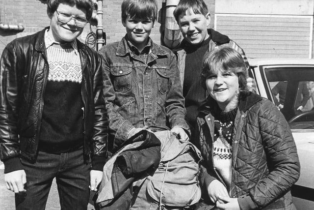 G Squad members Jeffrey Doran, Geoffrey Green, Ronnie Anderson and Lisa Doherty who enjoyed an all expenses paid holiday to Ashmeadow Adventure Centre, Arnside