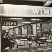 Wimpy was one of the earliest fast food restaurants. This was the Blackpool Wimpy in December 1980