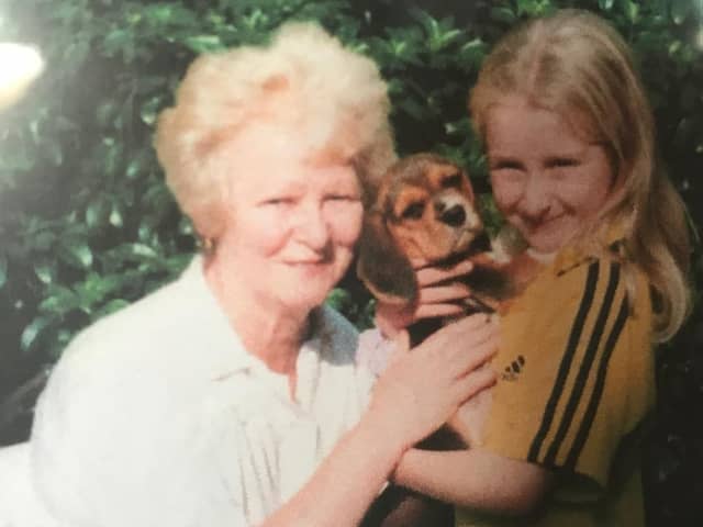 Margaret Weir, who tragically died of a brain tumour, and daughter Julie Brady when Julie was a child