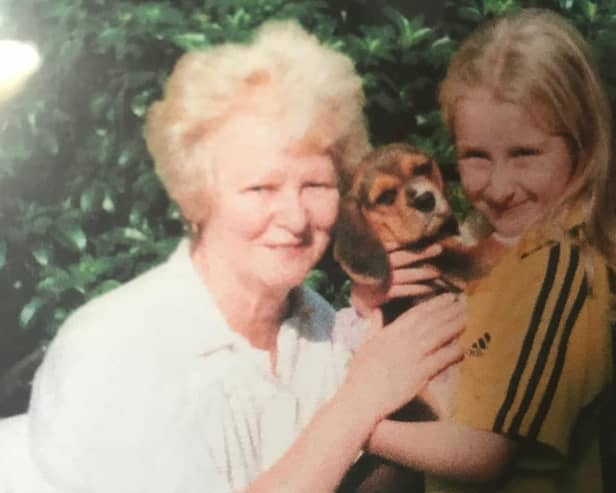 Margaret Weir, who tragically died of a brain tumour, and daughter Julie Brady when Julie was a child