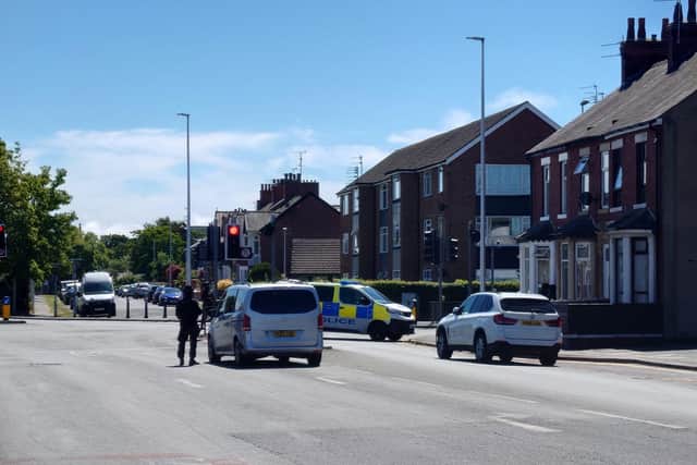 Armed police were spotted on Bispham Road in Bispham on Sunday, July 10
