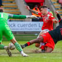 Ellis Harrison scores Fleetwood Town's third goal