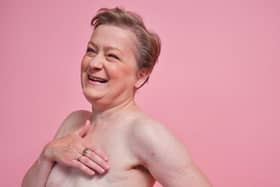 Esther Parkinson, from St Annes, who posed topless to raise awareness of breast cancer as part of the Asda Tickled Pink campaign