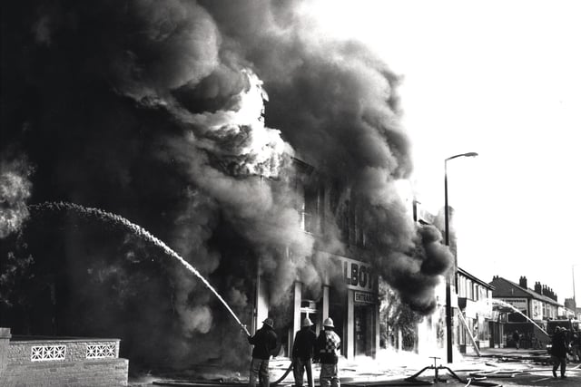 Fire at Talbot Salerooms Talbot Road in 1990