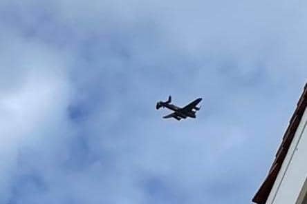 The Lancaster Bomber was seen flying over Cleveleys and Thornton on Saturday, July 29. (Photo by Steph Houghton)