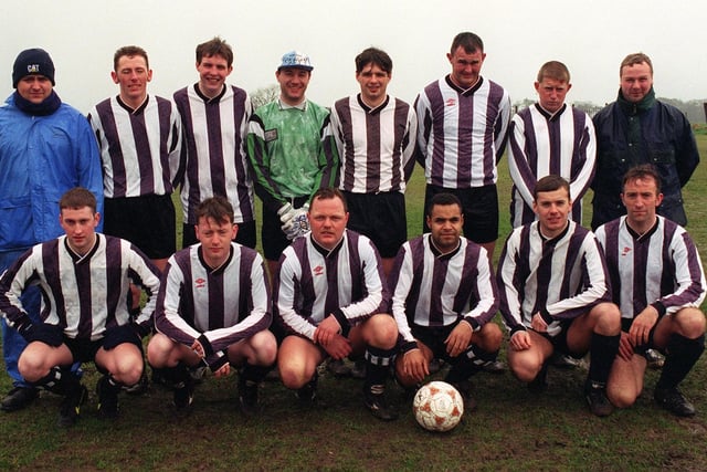 The Royal Oak Team, 1997. Back left to right Jason Turner, Frank Ainsworth, Robert Leaman, Stuart Satchell, Stan Mossop, Dave Stanford, Terry Hastwell and mark Dickinson.  
 Front L-R Kevin Banham, Martin carr,Brian Eccleston, Michael Reeves, Allen Rawcliffe and Carl Groome