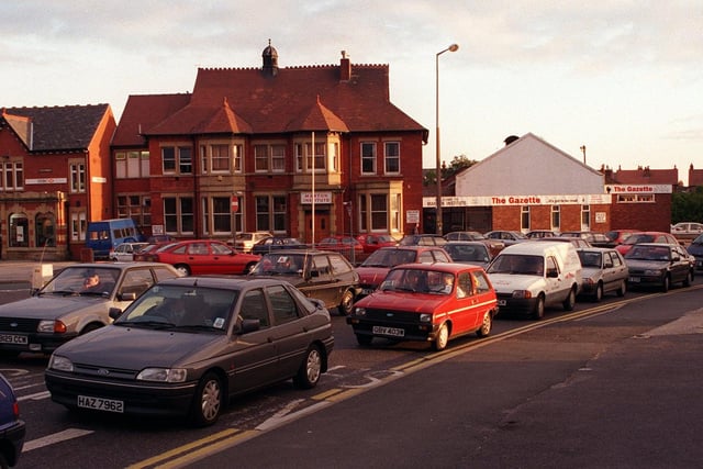 Depending on which direction you come from, Oxford Square junction is a gateway to Blackpool. This was in 1999. Check out the cars... they're a blast from the past