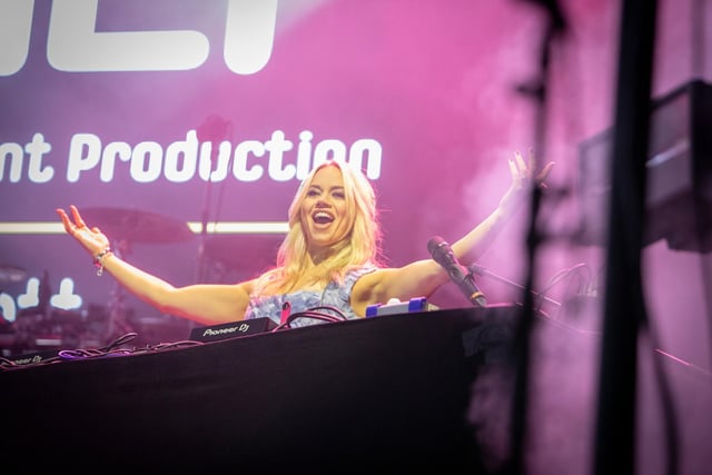 Festival goers got to enjoy a star-studded line-up featuring Pussycat Dolls star Kimberly Wyatt pictured.