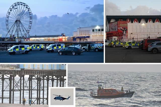 Emergency services at an incident at Central Pier in Blackpool on Wednesday evening (September 20.)