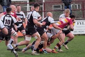 Fylde man of the match Dave Fairbrother on the charge against Luctonians Picture: CHRIS FARROW