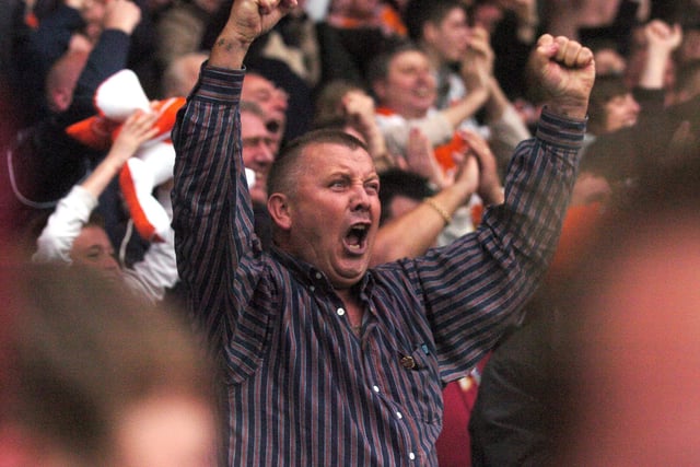 Ecstatic crowds on the terraces during the play-offs in 2007 against Oldham