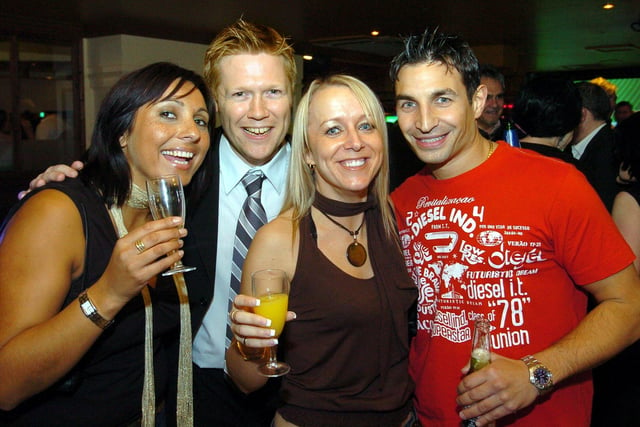 Re-opening of Brannigans, Market Street, Blackpool. Entertainments Manager Carol Hartwell and guests. From left, Jane Srivastava, James Halliwell, Carol Hartwell and Nathan Rialis