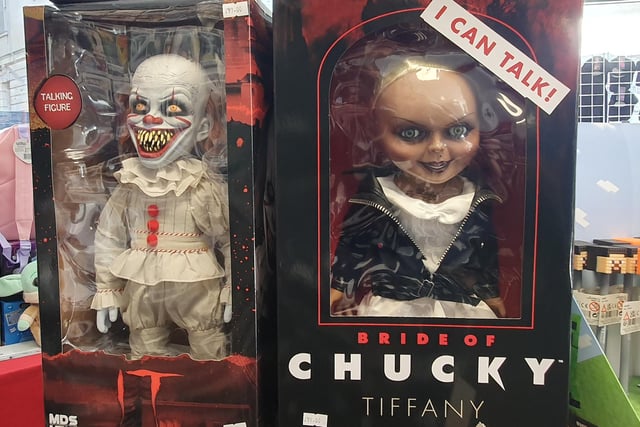 Chucky and Pennywise are some of the creepy dolls available for those with a bigger budget