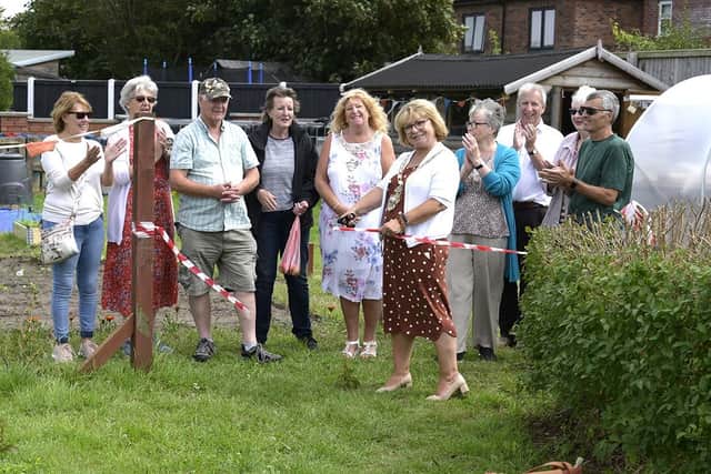 St Annes on the Sea Town Council and Shepherd Road Allotments Society came together for the official opening of Ernie’s View on Shepherd Road in St Annes