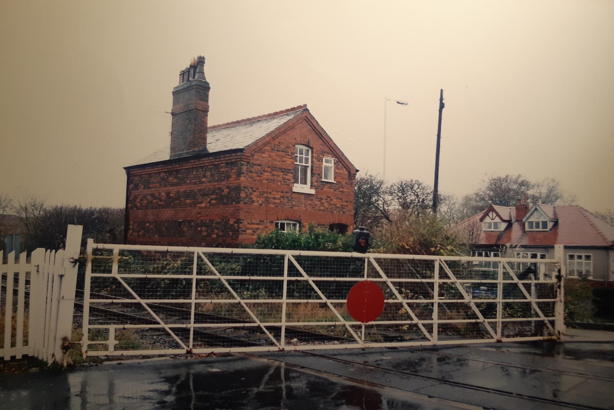 Railway Cottage on Hillylaid Road where the train line cross. This was 1995