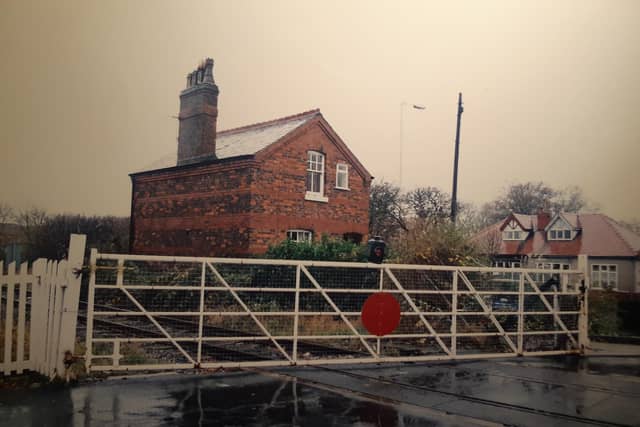 Railway Cottage on Hillylaid Road where the train line cross. This was 1995