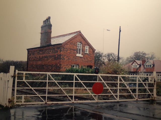 Railway Cottage on Hillylaid Road where the train line cross. This was 1995