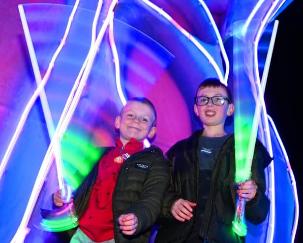 BLACKPOOL - 23-10-23  Lightpool Festival 2023, Blackpool.  A celebration of art, light, music and performance, with interactive installations, light shows and 3D projections around Blackpool.