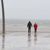 Storm Agnes arrived with a brief shower in Blackpool