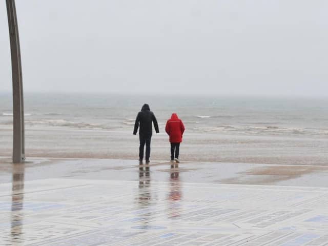 Storm Agnes arrived with a brief shower in Blackpool