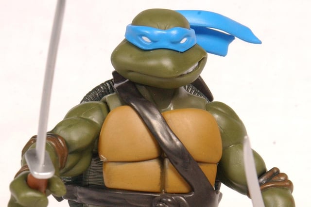 This is Leonardo - one of the Teenage Mutant Ninja Turtles hitting the Christmas shelves in 2003. Along with Michelangelo, Donatello and Raphael they were one of the best selling toys of the 1980s and had made a comeback
