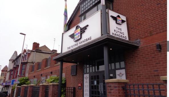 The Flying Handbag on 44 Queen Street is Blackpool's only purpose built gay venue. It has a terrace offering regular DJs, dancing and drag queen entertainment.