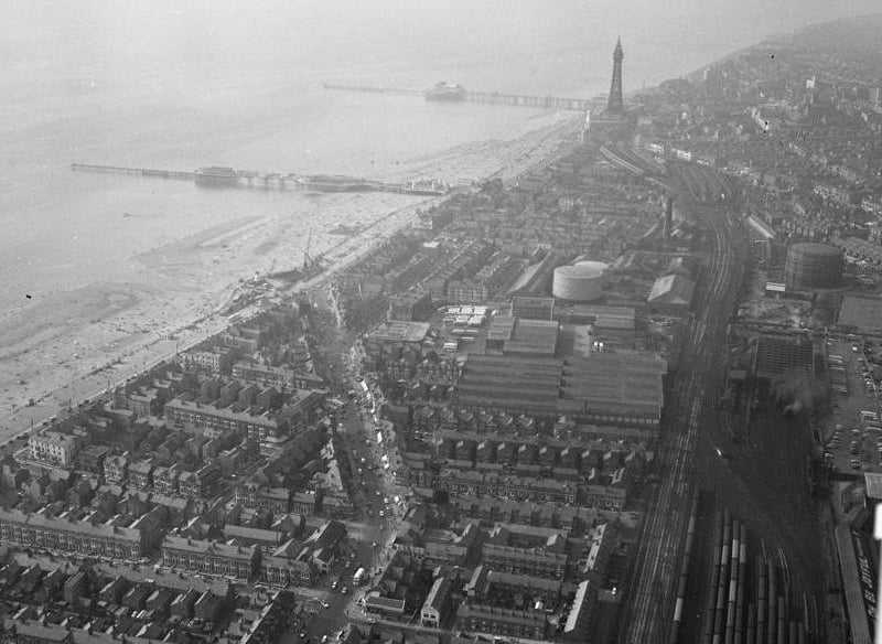 Aerial shot of Blackpool dated 1963