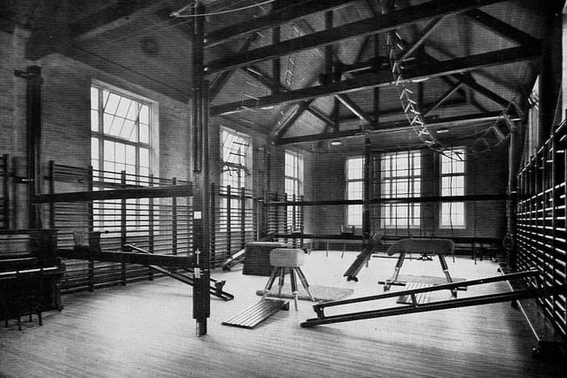 Gymnasium at Queen Mary School  - can you remember the PE equipment?