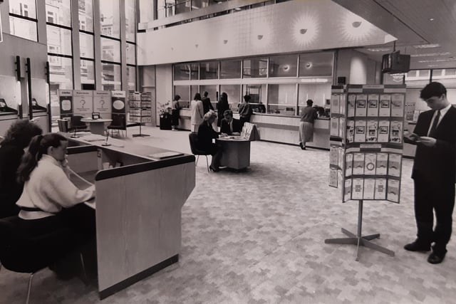 This was the banking hall inside the Nat West on Corporation Street in 1988