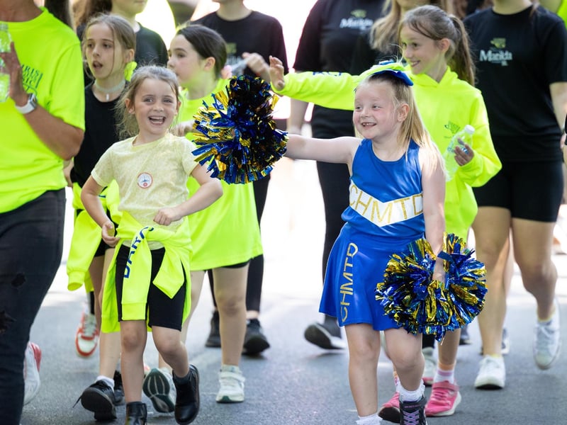Youngsters from Chris Higgins Music enjoying Poulton Gala 2023. Photo: Martin Bostock Photography
