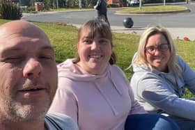 Jordan Jones with parents Lee Jones and Sarah Copestake