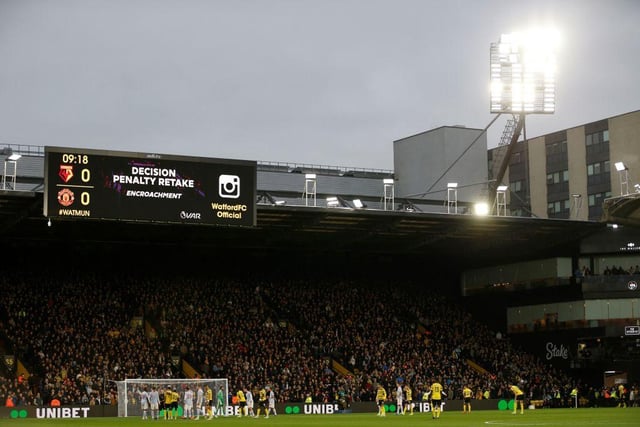 The Hornets have had just two decisions overturned against them by VAR this season. One saw a goal disallowed following encroachment into the area after a penalty against Manchester United and the other saw West Ham awarded a spot-kick for a foul on Jarrod Bowen.