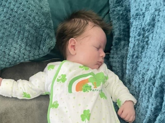 Perhaps the cutest dressed for St Patrick's was this little one dressed in a shamrock onesie posted by Katie Ryan.