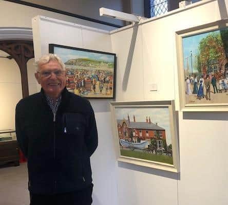 Artist Tony Fowler at Lytham Heritage Centre.
