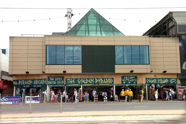 Golden Pyramid Amusements building on Blackpool Promenade in 2006