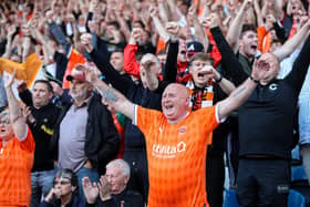 Blackpool fans celebrate at the final whistle

The EFL Sky Bet Championship - Huddersfield Town v Blackpool - Sunday 4th September 2022 - Kirklees Stadium - Huddersfield