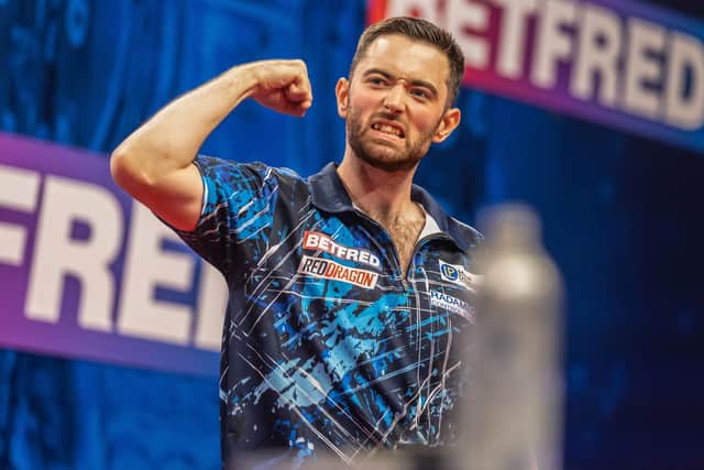 Luke Humphries averaged almost 102 in seeing off Jose de Sousa in Blackpool