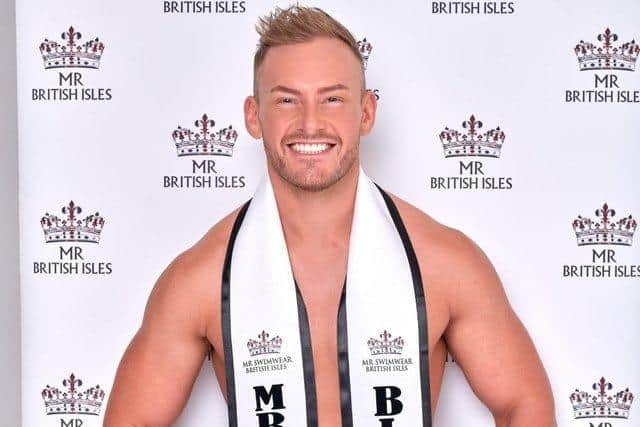 Ross Goodwin was runner-up in the Mr British Isles Swimwear competition in September 2021.