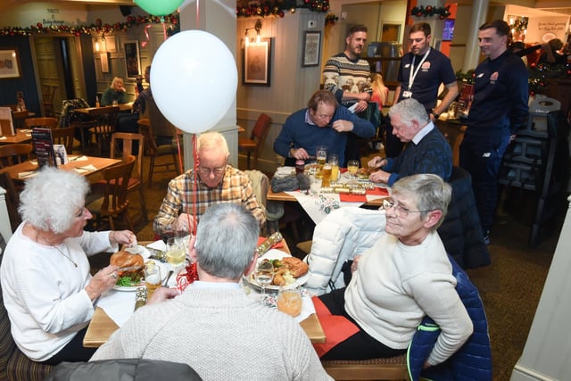 People got together for food and good conversation