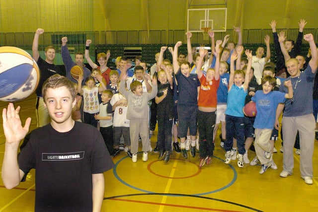 The Blackpool Lights Basketball squad celebrate winning £500 in the All Stars cash competition