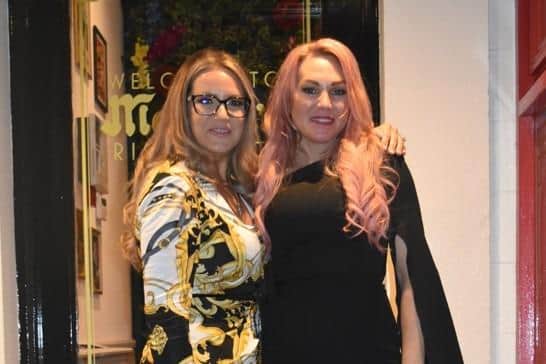 Marisa Merico (left) with Claire Martin at Mamas Ristorante
