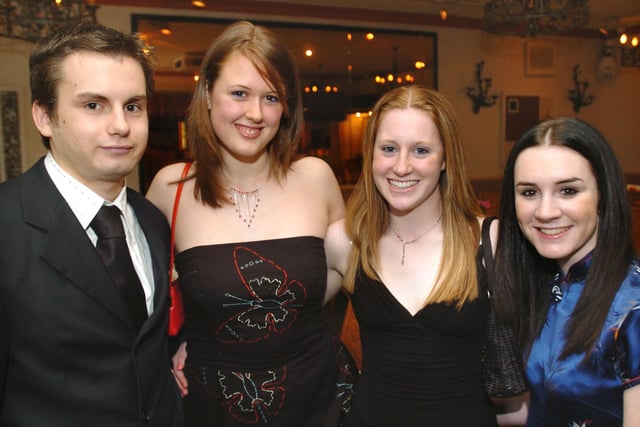 Sheffield High School Prom at Bladwins Omega LtoR. Anthony Leigh,Aby Smith,Rebecca Harlow,Stephanie Palethorpe