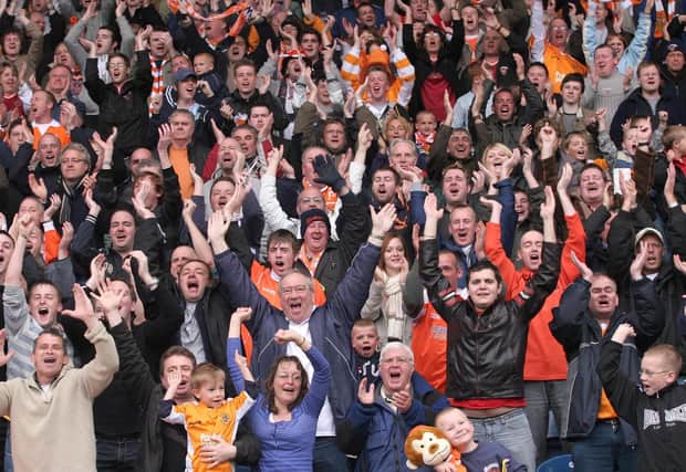 Just under 2,500 Blackpool fans made the trip to the John Smith's Stadium, then known as the Galpharm