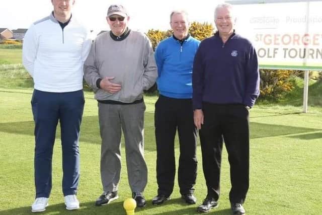 A team of golfers enjoy the St George’s Charity Golf Day in 2019
Credit: Peter Heyworth